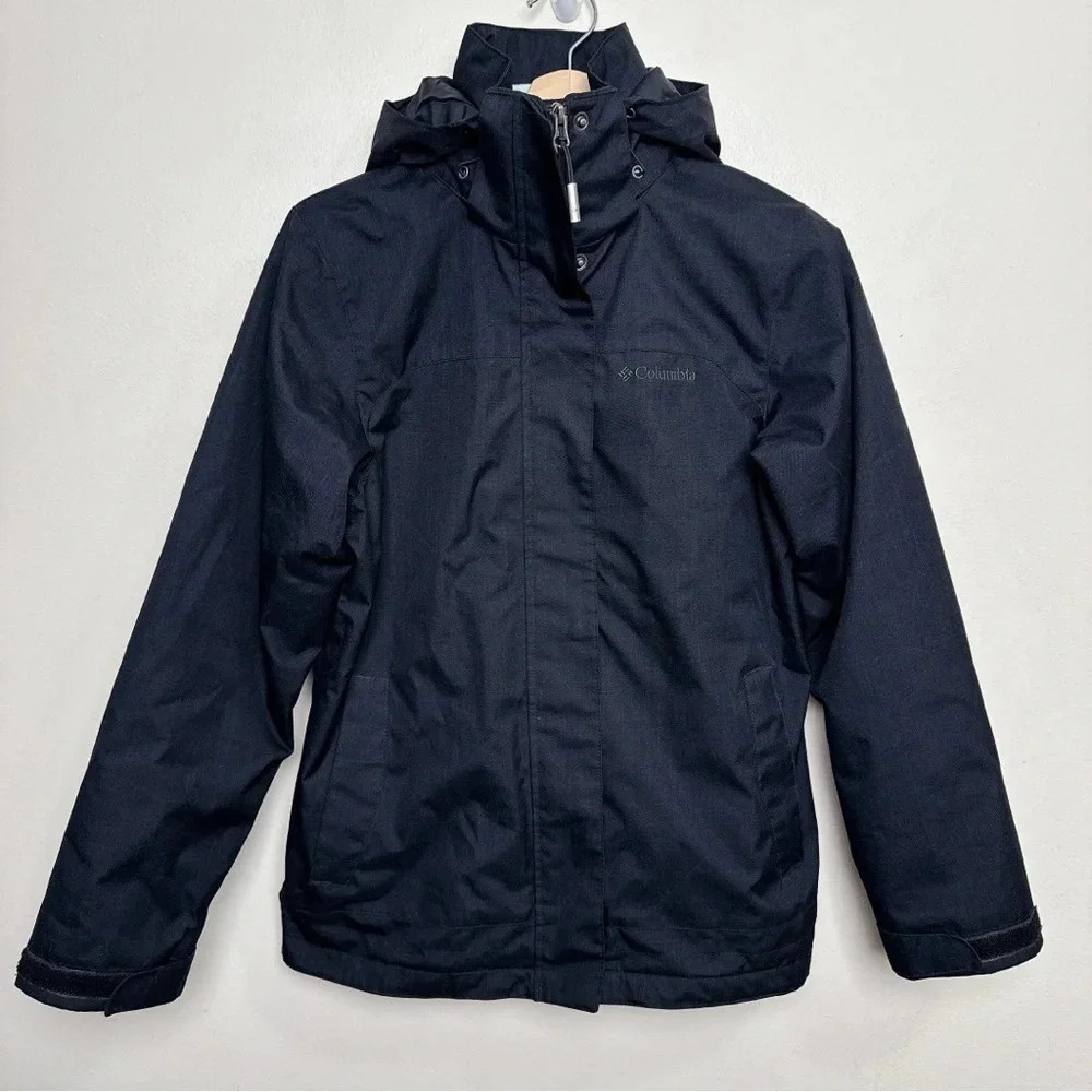 Columbia Womens Xsmall 3-In-1 Hooded Soft Shell Jacket In Black - Picture 3 of 16